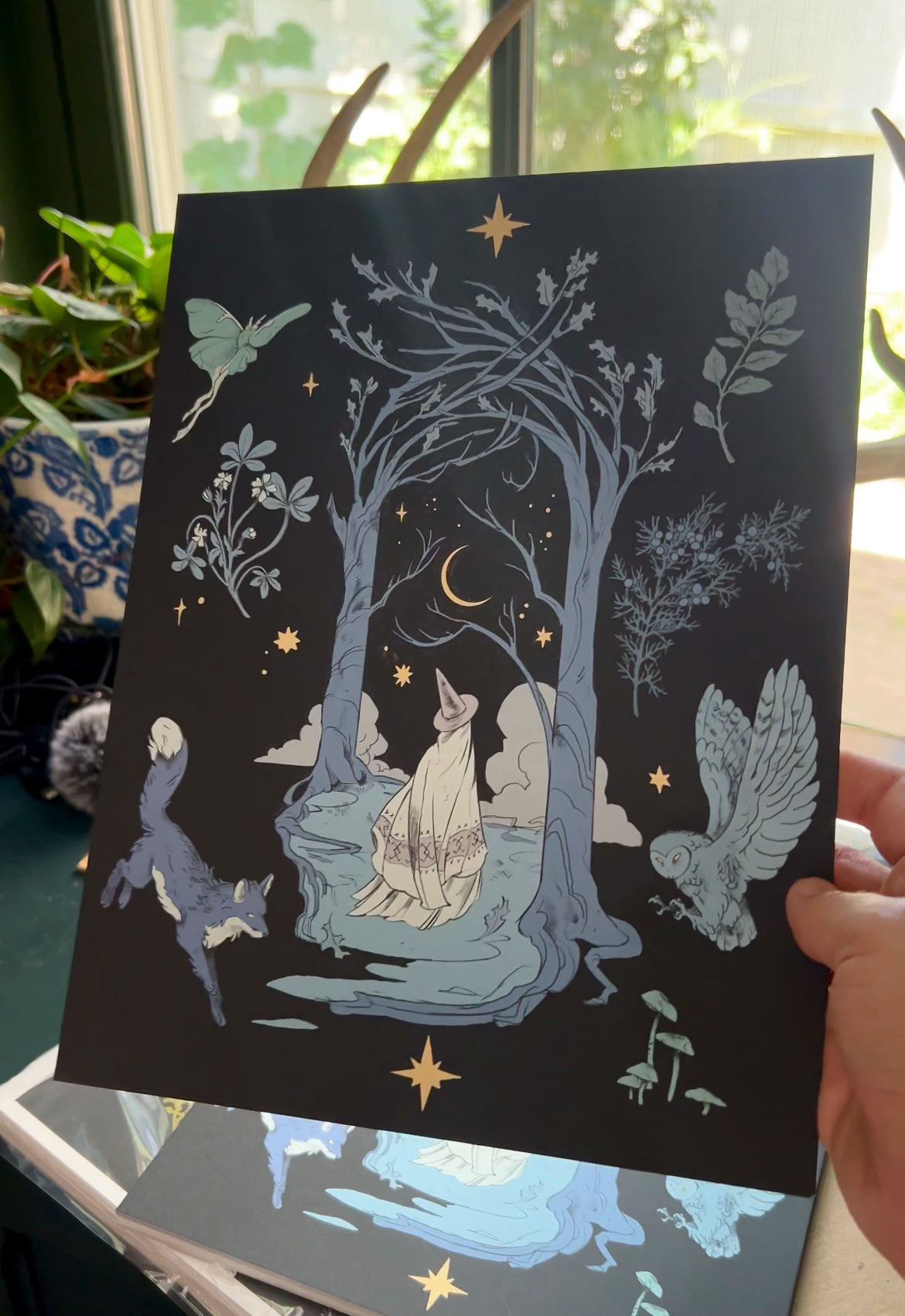 Witch Walk (Dark Version) Art Print