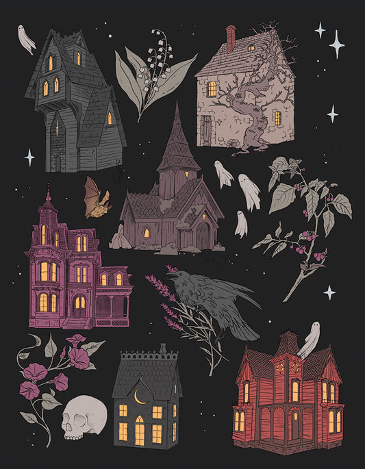 Haunted Houses art print