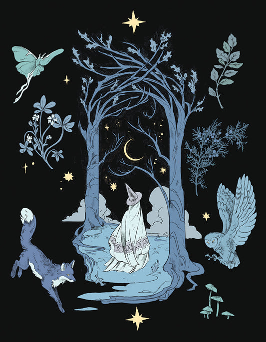 Witch Walk (Dark Version) Art Print