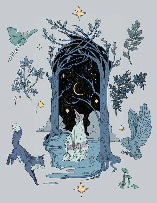 Witch Walk (Light Version) Art Print