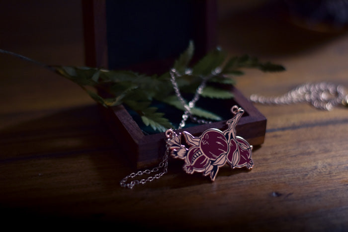 Pomegranate Rose Gold Necklace