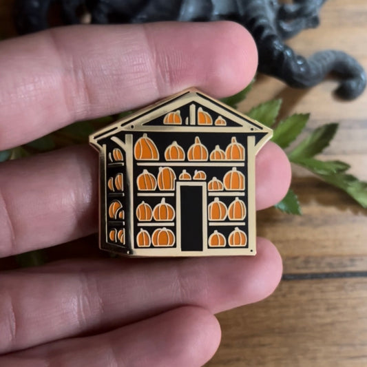 Pumpkin House Enamel Pin