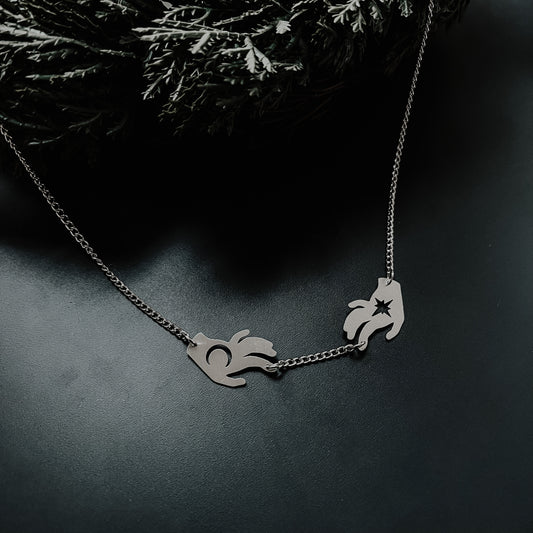 Summoning Hands Steel Necklace