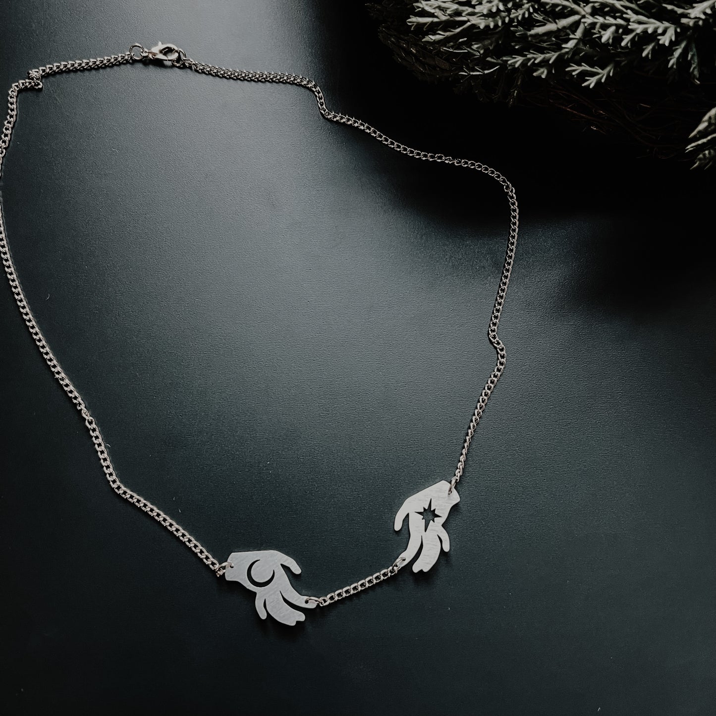 Summoning Hands Steel Necklace