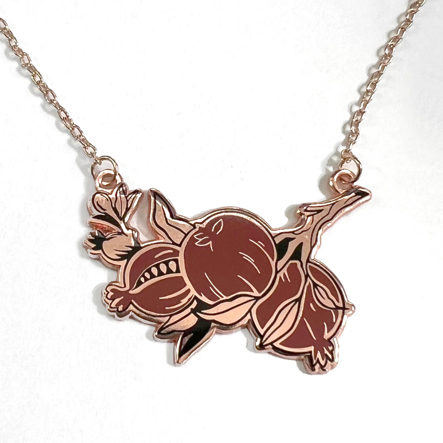 Pomegranate Rose Gold Necklace