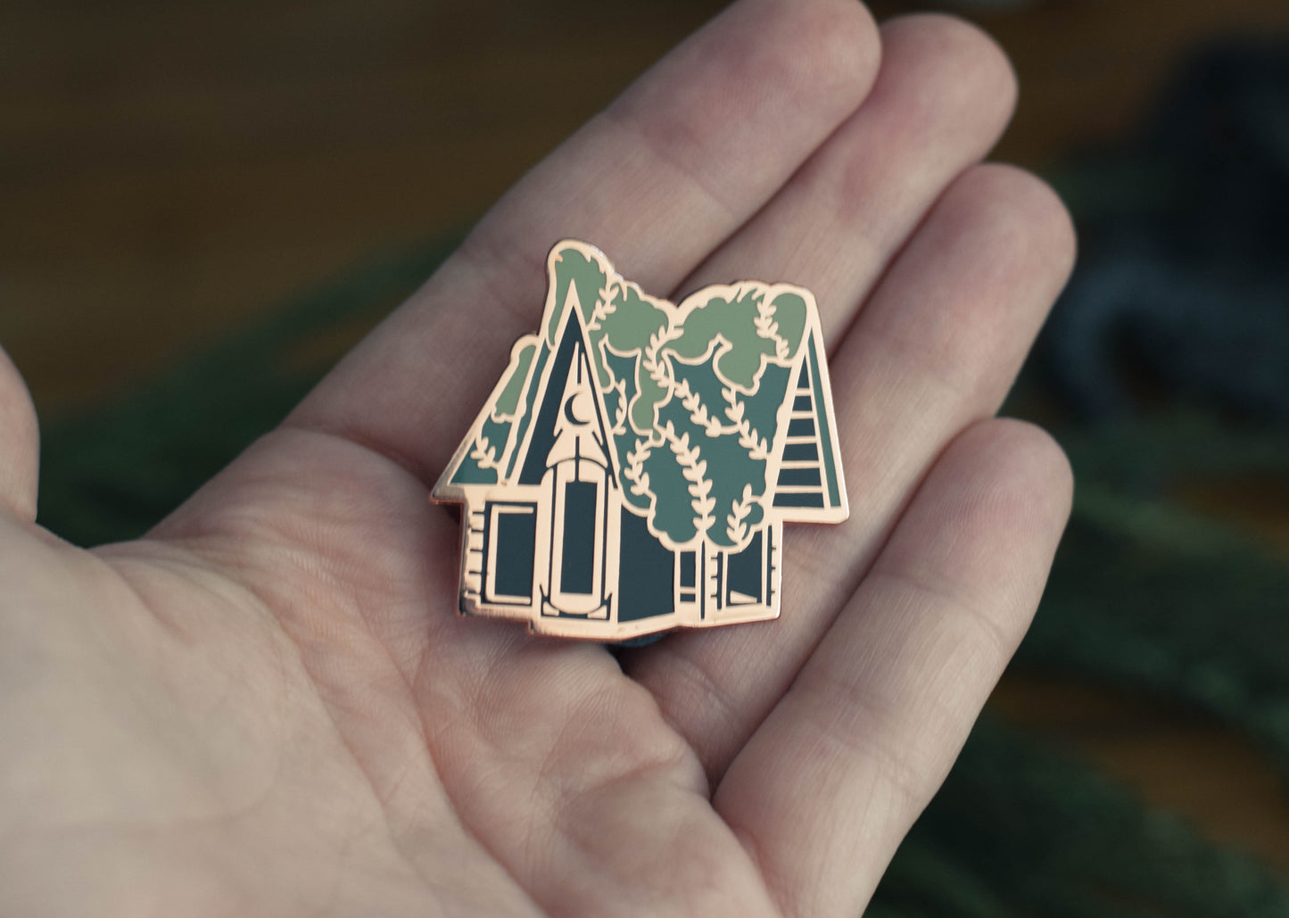 Witch Cottage Enamel Pin